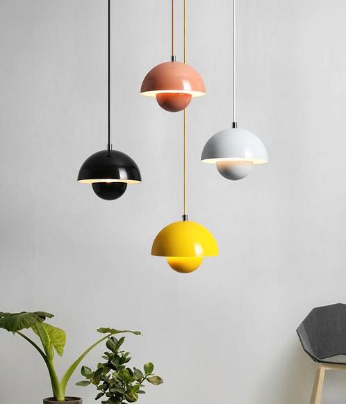 Hanglamp - Iijzeren Scandinavische E27 Lamp Meerdere Kleuren, Huis en Inrichting, Lampen | Hanglampen, Nieuw, Metaal, 75 cm of meer