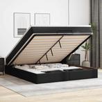 vidaXL Ottoman bed met matras 180x200cm kunstleer zwart, Overige materialen, Eenpersoons, Verzenden, Zwart