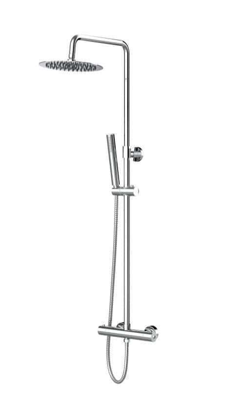 Thermostatische regendouche opbouwset chroom 20 cm, Doe-het-zelf en Verbouw, Sanitair, Douche, Nieuw, Chroom, Ophalen of Verzenden