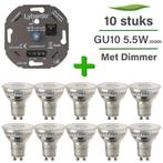 Set van 10 Lybardo Master LED spots GU10 + Lybardo LED eco+, Huis en Inrichting, Lampen | Losse lampen, Nieuw, Bajonetsluiting