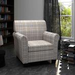 vidaXL Fauteuil met kussen stof crème, Huis en Inrichting, Verzenden, Nieuw