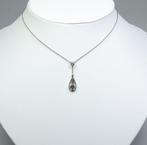 Zonder Minimumprijs - Hanger 585 goud/zilver - 0,80 ct witte