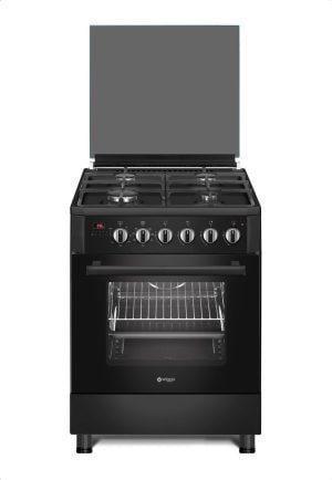 WIGGO WO-E609R(BB) SERIE 9 - GASFORNUIS -ZWART449, Witgoed en Apparatuur, Fornuizen, Nieuw, Ophalen of Verzenden