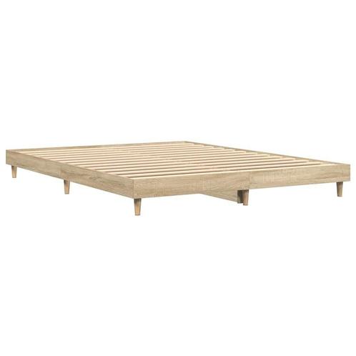 Goedkoop Bedframe 140x200 Eiken - Tweedekansje - OP=OP!, Huis en Inrichting, Slaapkamer | Bedden, 140 cm, 200 cm, Bruin, Nieuw