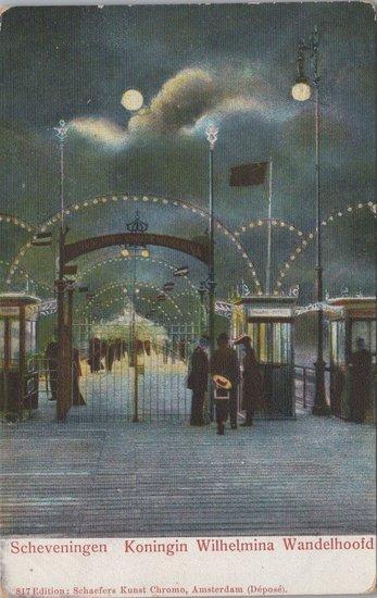 SCHEVENINGEN - Koningin Wilhelmina Wandelhoofd, Verzamelen, Ansichtkaarten | Nederland, Verzenden