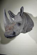Large replica White Rhinoceros head-mount Taxidermie replica, Verzamelen, Dierenverzamelingen, Nieuw