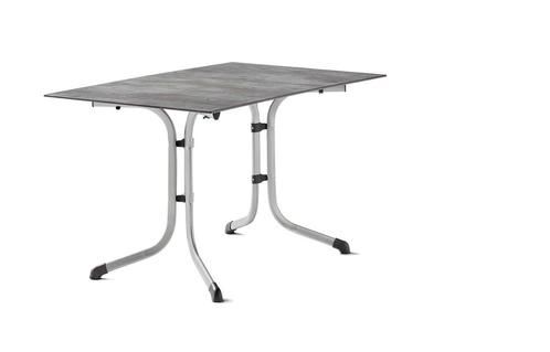 Sieger Boulevard klaptafels staal/polytec Ø85 cm tot 140 cm, Tuin en Terras, Tuintafels, Ophalen of Verzenden
