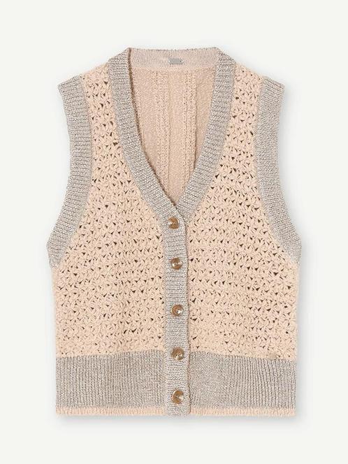 Vesten  |  Gustav   |  54406/3750 - Demi, knit vest - Beach, Kleding | Dames, Truien en Vesten, Nieuw, Ophalen of Verzenden