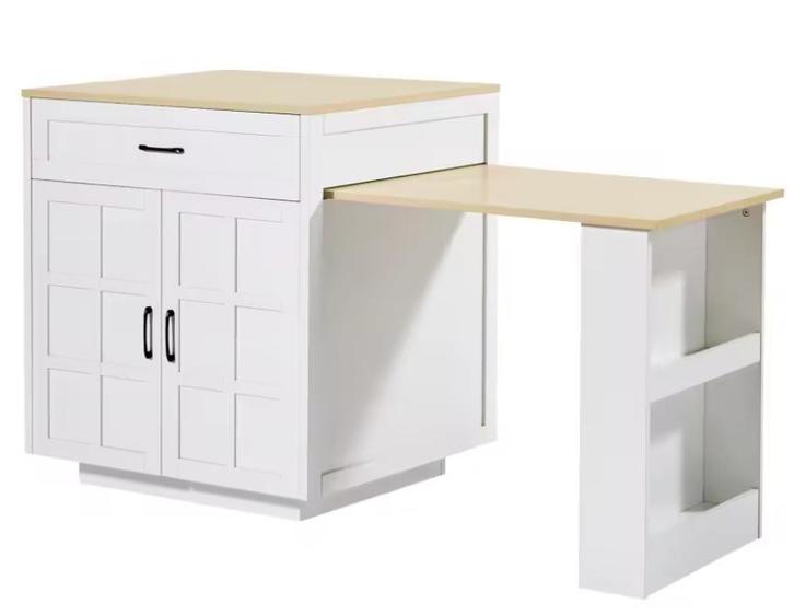Uitschuifbare Bartafel met Opbergkast – 133–202 cm, Huis en Inrichting, Keuken | Keukenelementen, Nieuw, Verzenden