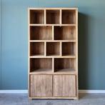 Moderne Boekenkast | Massief teakhout | 120cm breed |, 100 tot 150 cm, 200 cm of meer, Teakhout, Nieuw