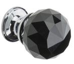 Knop Rond Kristal 30 mm Chroom/Zwart, Ophalen of Verzenden, Nieuw