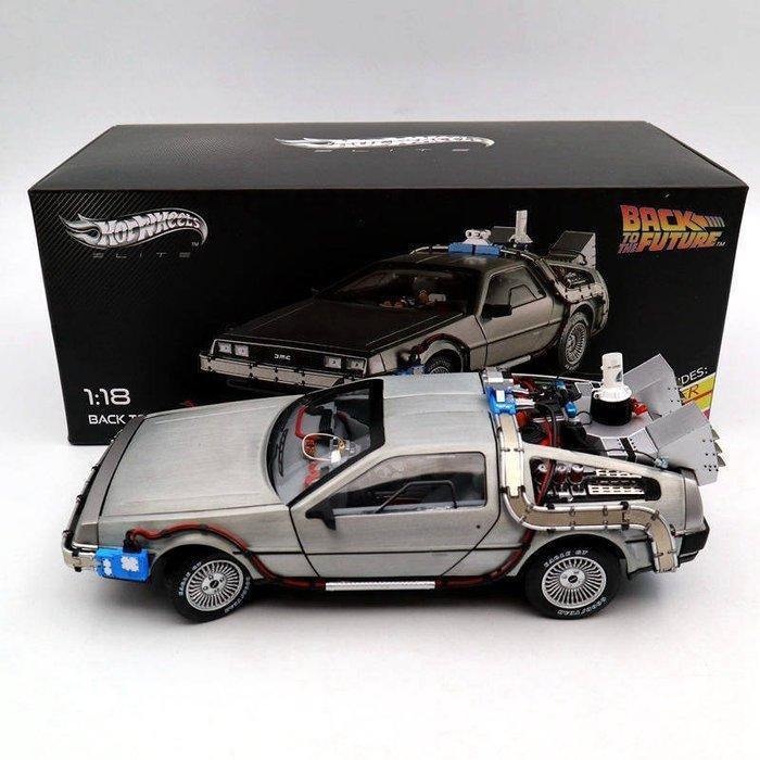 Hot Wheels 1:18 - Modelauto - DeLorean DMC-12 Time Machine, Hobby en Vrije tijd, Modelauto's | 1:5 tot 1:12