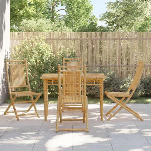 vidaXL 5-delige Tuinset bamboe, Tuin en Terras, Tuinsets en Loungesets, Tuinset, Nieuw, Hout, Verzenden