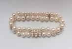 Armband - 14 karaat Geel goud, Pearl Parel - Diamant -, Nieuw