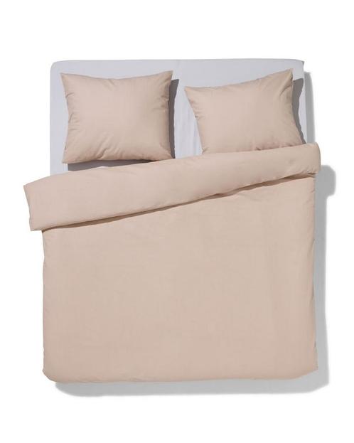 HEMA Dekbedovertrek zacht katoen 200x200/220 taupe, Huis en Inrichting, Slaapkamer | Beddengoed, Nieuw, Verzenden