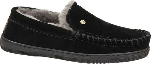 Warmbat - 42 - Grizzly Suede Heren Pantoffels - Black, Kleding | Heren, Schoenen, Verzenden