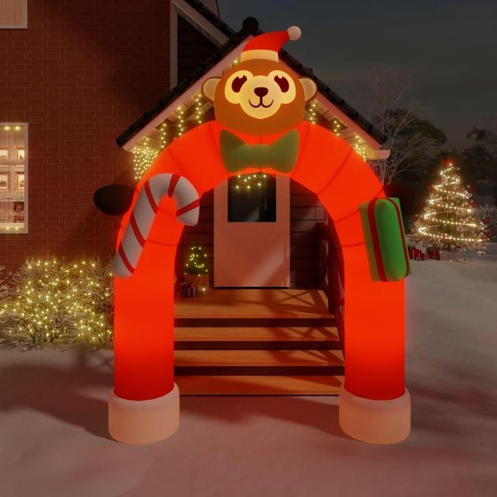 vidaXL Kerstboog opblaasbaar met LEDs 380 cm, Diversen, Kerst, Nieuw, Verzenden
