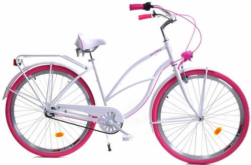 Damesfiets - beach cruiser - 28 - 3 versnellingen - wit..., Fietsen en Brommers, Fietsen | Dames | Damesfietsen, Nieuw, Ophalen of Verzenden