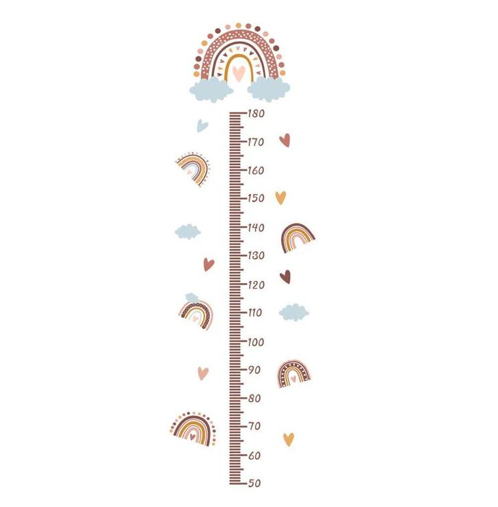 Grote muur- of deur stickerset Rainow meetlint, Kinderen en Baby's, Kinderkamer | Inrichting en Decoratie, Wanddecoratie, Nieuw