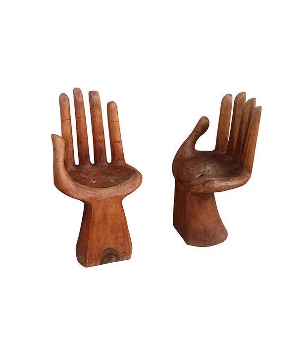 Da Pedro Friedeberg - Stoel (2) - Hout - Sedie mani, Antiek en Kunst, Kunst | Designobjecten