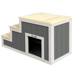 TRUUSK 2-in-1 Hondentrap Kattentrap Met Hol - 3 Treden - Hou, Dieren en Toebehoren, Konijnen
