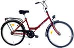 Vouwfiets - opvouwbare fiets - 24 inch - bordeauxrood, Fietsen en Brommers, Fietsen | Vouwfietsen, Ophalen of Verzenden, Nieuw