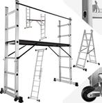 2dekans | TecTake 3-in-1 Multifunctionele Ladder & Steiger -, Ophalen of Verzenden, Zo goed als nieuw, Tectake
