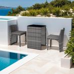 Aluminium wicker bistroset Hamburg - grijs, Tuin en Terras, Tuinsets en Loungesets, Verzenden, Nieuw