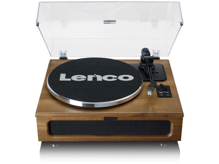 Lenco LS-410 - Platenspeler - Bluetooth 5.0 - Walnoot hout, Huis en Inrichting, Woonaccessoires | Overige, Zo goed als nieuw, Verzenden