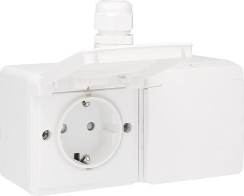 Niko New Hydro Wandcontactdoos (WCD-schakelmateriaal), Doe-het-zelf en Verbouw, Elektra en Kabels, Overige typen, Nieuw, Verzenden