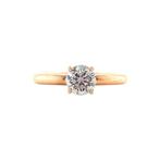 Rosegouden solitair ring met zirkonia van Blush 14 krt, 18 tot 19, Verzenden, Wit, Zo goed als nieuw