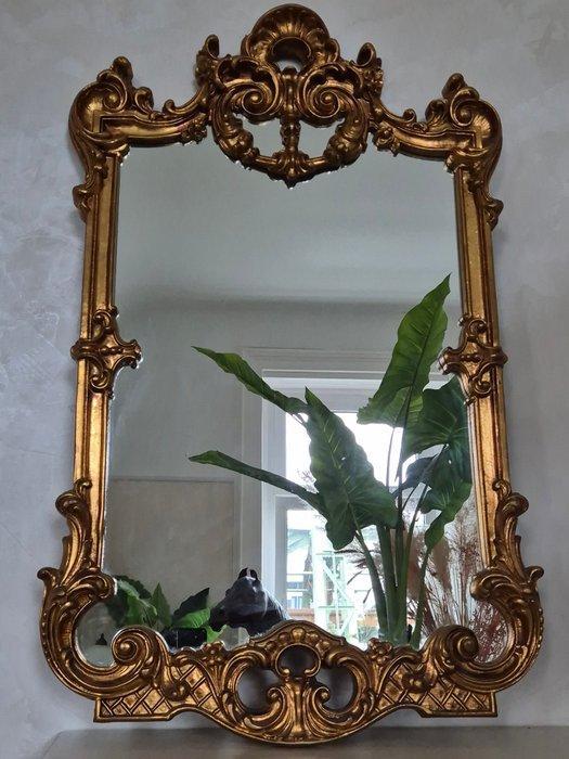 Spiegel- Barokspiegel – verguld houten frame met, Antiek en Kunst, Curiosa en Brocante