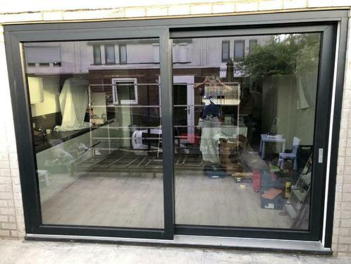 Schuifpui gebruikt kunststof schuifraam op voorraad, Doe-het-zelf en Verbouw, Kozijnen en Schuifpuien, Inclusief glas, Nieuw, Kunststof