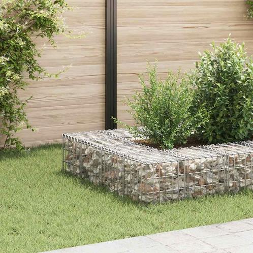 vidaXL Gabion plantenbak verhoogd kubus 30x30x30 cm, Tuin en Terras, Bloembakken en Plantenbakken, Minder dan 60 cm, Nieuw, Metaal