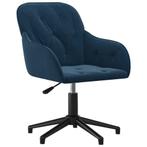 Luxe Blauwe Fluweel Kantoorstoel - Retourdeal - Comfortabel!, Huis en Inrichting, Bureaustoelen, Ophalen of Verzenden, Nieuw, Blauw