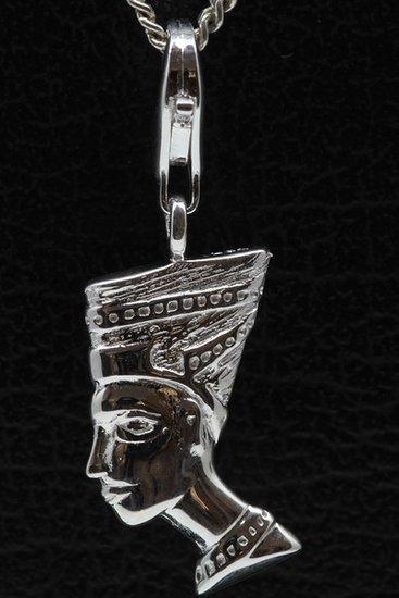 Zilveren Nefertiti hanger en/of bedel, Sieraden, Tassen en Uiterlijk, Bedels, Verzenden