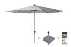 Platinum Riva stokparasol 3.5 m. rond - Light Grey met voet, Verzenden, Nieuw, Overige materialen