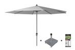 Platinum Riva stokparasol 3.5 m. rond - Light Grey met voet, Nieuw, Parasolvoet, Verzenden