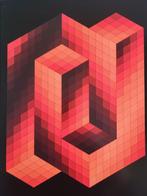 Victor Vasarely (1906-1997), daprès - Illo rouge, 1974, Antiek en Kunst