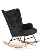 Aemely® Schommelstoel Steerne - Zwart Velvet, Blank Hout, Ophalen of Verzenden, Nieuw, Stoel(en)