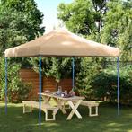 vidaXL Partytent inklapbaar pop-up 292x292x315 cm beige, Tuin en Terras, Verzenden, Nieuw