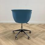 Design stoel, Segis op wielen, zithoogte instelbaar,  blauw, Huis en Inrichting, Stoelen, Ophalen of Verzenden, Gebruikt, Stof