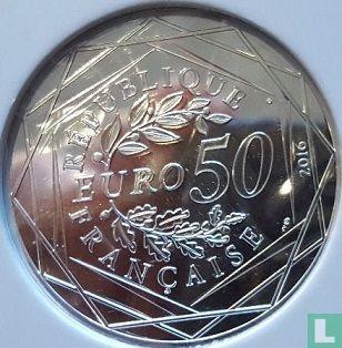Frankrijk 50 euro 2016 the Little Prince and the fox, Postzegels en Munten, Munten | Europa | Euromunten, Losse munt, Goud, Zilver