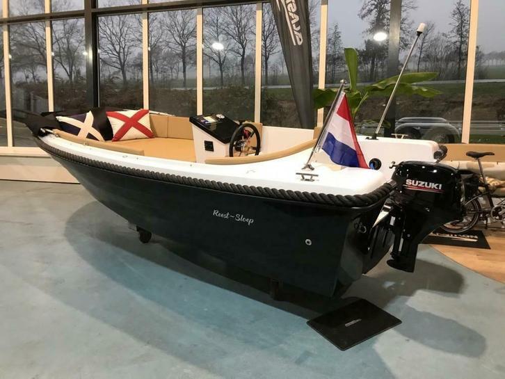 Reest Sloep 520 CLASSIC +Suzuki 15pk EFI, nieuw 25 6 jr. Gar, Watersport en Boten, Sloepen, Buitenboordmotor, 10 tot 30 pk, 3 tot 6 meter