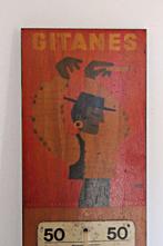 Tabaco Gitanes - Thermometer - Hout en metalen onderdelen -, Antiek en Kunst, Curiosa en Brocante