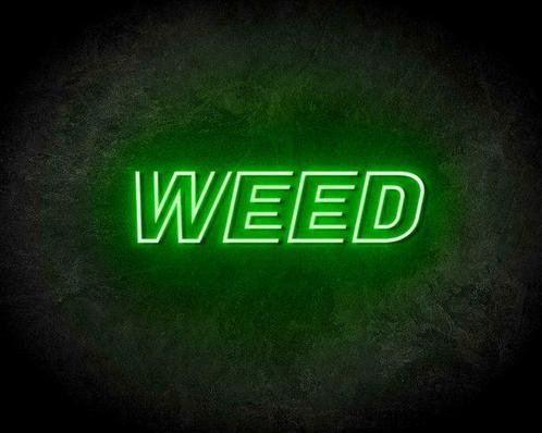 WEED TEXT neon sign - LED neon reclame bord neon letters ..., Zakelijke goederen, Overige Zakelijke goederen, Verzenden