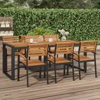 vidaXL Tuintafel met U-vormige poten 200x90x75 cm massief, Verzenden, Nieuw, Hout