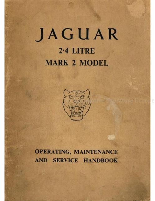 1959 JAGUAR MK II 2.4 INSTRUCTIEBOEKJE ENGELS, Auto diversen, Handleidingen en Instructieboekjes