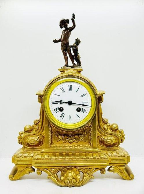 Klok Louis XVI - Verguld brons - 1850-1900, Antiek en Kunst, Antiek | Klokken
