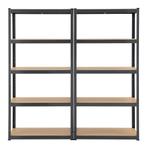 Stellingkast dubbel 180x90x40 cm grijs, Verzenden, Nieuw